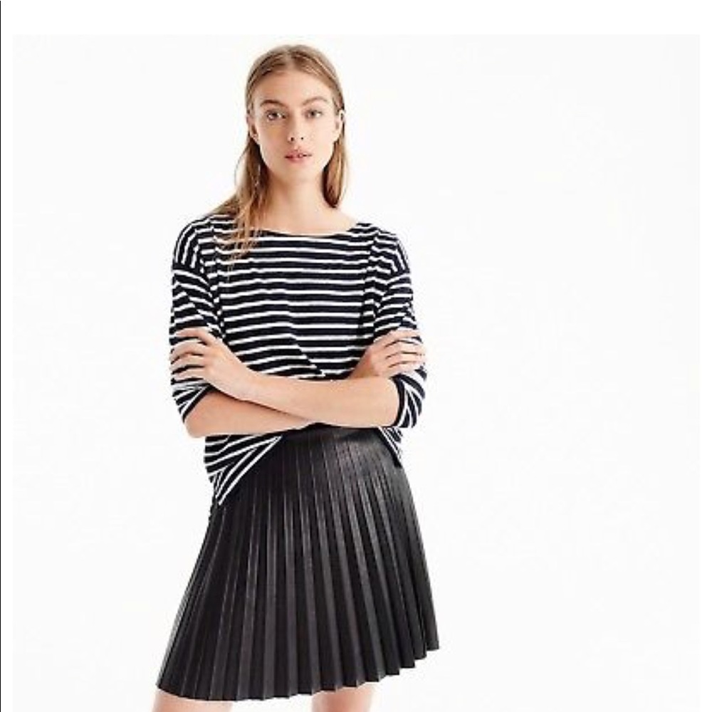 Jcrew leather mini skirt